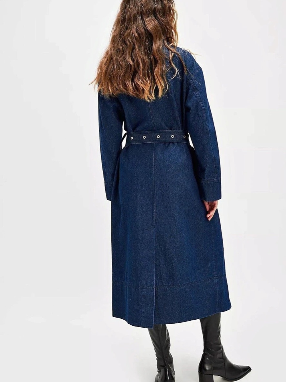 Apparis Tate Denim Trench Denim Trench in Blue Like New - Picture 12 of 14